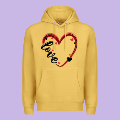 Valentines Day Heart Premium Hoodie Designed By Maliassmallbusiness