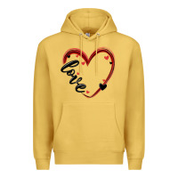 Antique Gold valentines day heart Premium Hoodie - MaliasSmallBusiness