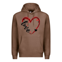 Chestnut valentines day heart Premium Hoodie - MaliasSmallBusiness