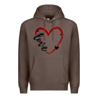 Coffee valentines day heart Premium Hoodie - MaliasSmallBusiness