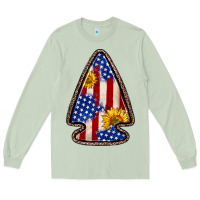 Matcha American flag sunflower arrowhead Long Sleeve Tee - Zillion Design Studio