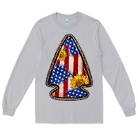 Moon Dust American flag sunflower arrowhead Long Sleeve Tee - Zillion Design Studio