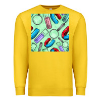 Lemon sciences seamless pattern Premium Sweatshirt - BundleAndBundleShop