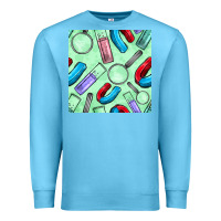 Ocean Blue sciences seamless pattern Premium Sweatshirt - BundleAndBundleShop