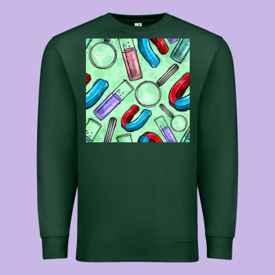 Sciences Seamless Pattern Premium Sweatshirt Designed By Bundleandbundleshop