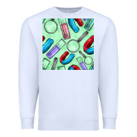 White sciences seamless pattern Premium Sweatshirt - BundleAndBundleShop