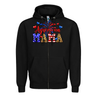 Black American mama Zipper Hoodie - Neo Western