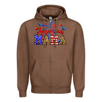 Chestnut American mama Zipper Hoodie - Neo Western