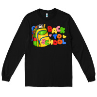 Black back to school with school bag Long Sleeve Tee - texasbilliewilder