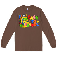 Chestnut back to school with school bag Long Sleeve Tee - texasbilliewilder