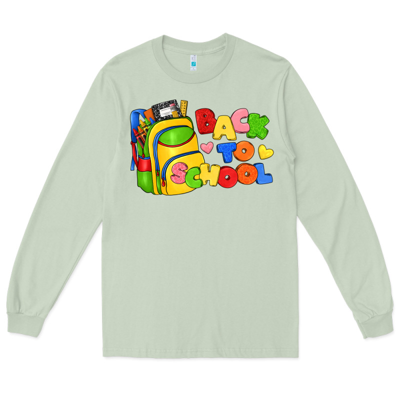 Back To School With School Bag Long Sleeve Tee by texasbilliewilder | Teevron