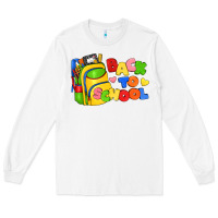 White back to school with school bag Long Sleeve Tee - texasbilliewilder