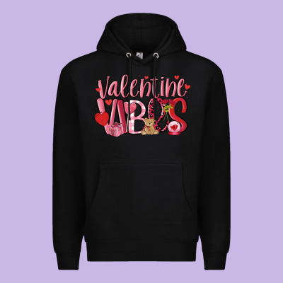 Valentine Vibes Premium Hoodie Designed By Maliassmallbusiness
