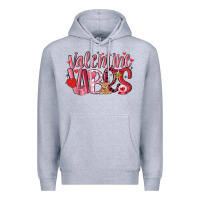 Heather Grey valentine vibes Premium Hoodie - MaliasSmallBusiness