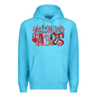 Ocean Blue valentine vibes Premium Hoodie - MaliasSmallBusiness