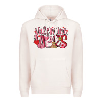 Pale Pink valentine vibes Premium Hoodie - MaliasSmallBusiness