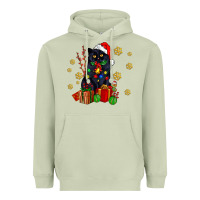 Matcha black cat meowy christmas Heavyweight Hoodie - AdoDesignShop