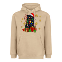 Mushroom black cat meowy christmas Heavyweight Hoodie - AdoDesignShop