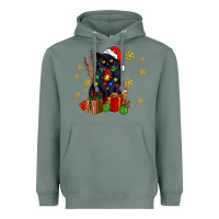 Sage black cat meowy christmas Heavyweight Hoodie - AdoDesignShop