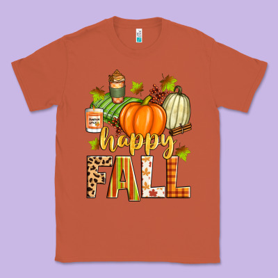 Happy Fall Classic Tee Designed By Zillion Design Studio