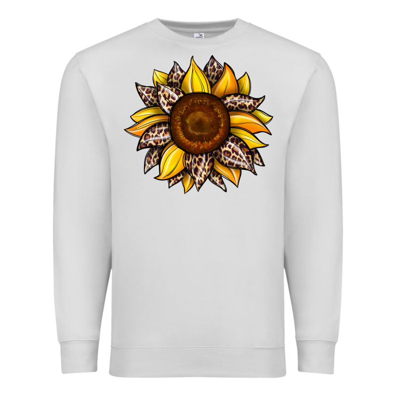 Sunflower Leopard Premium Sweatshirt by JahusDesignShop | Teevron