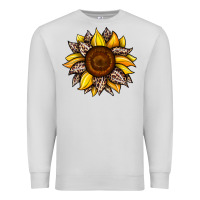 Dove Grey sunflower leopard Premium Sweatshirt - JahusDesignShop