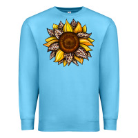 Ocean Blue sunflower leopard Premium Sweatshirt - JahusDesignShop