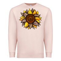 Pale Pink sunflower leopard Premium Sweatshirt - JahusDesignShop