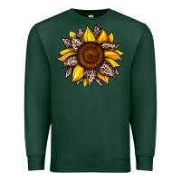 Sports Green sunflower leopard Premium Sweatshirt - JahusDesignShop