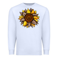 White sunflower leopard Premium Sweatshirt - JahusDesignShop