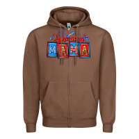 Chestnut American mama Zipper Hoodie - Neo Western