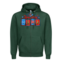 Sports Green American mama Zipper Hoodie - Neo Western