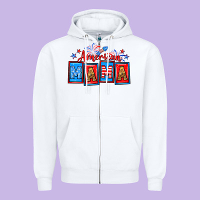 American Mama Zipper Hoodie Designed By Neo Western