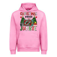 Fuchsia Pink Christmas movie junkie Urban Hoodie - MaliasSmallBusiness