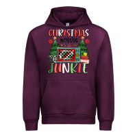 Mauve Wine Christmas movie junkie Urban Hoodie - MaliasSmallBusiness