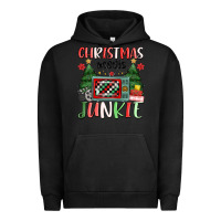 Pigment Black Christmas movie junkie Urban Hoodie - MaliasSmallBusiness