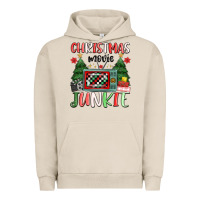 Pigment French Oak Christmas movie junkie Urban Hoodie - MaliasSmallBusiness