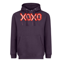 Plum Valentine's Day Xoxo Balloon Heavyweight Hoodie - Artiststas