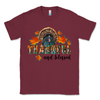 Burgundy thankful and blessed Classic Tee - RanaPortraitStore