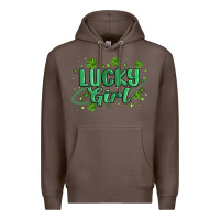 Coffee lucky girl Premium Hoodie - MaliasSmallBusiness