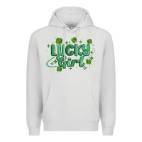 Dove Grey lucky girl Premium Hoodie - MaliasSmallBusiness