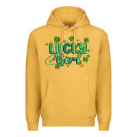 Mustard lucky girl Premium Hoodie - MaliasSmallBusiness