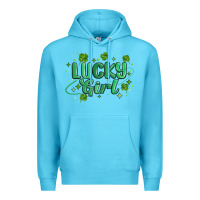 Ocean Blue lucky girl Premium Hoodie - MaliasSmallBusiness