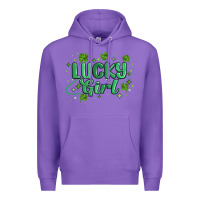 Purple lucky girl Premium Hoodie - MaliasSmallBusiness