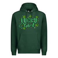 Sports Green lucky girl Premium Hoodie - MaliasSmallBusiness