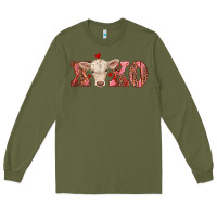 Army Green xoxo charolais calf Long Sleeve Tee - RanaPortraitStore