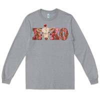 Heather Grey xoxo charolais calf Long Sleeve Tee - RanaPortraitStore