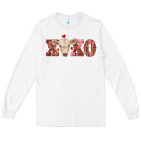 White xoxo charolais calf Long Sleeve Tee - RanaPortraitStore