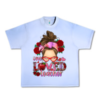 Grape Ice one loved teacher messy bun Urban Heavy Tee - RanaPortraitStore