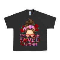 Pigment Black one loved teacher messy bun Urban Heavy Tee - RanaPortraitStore